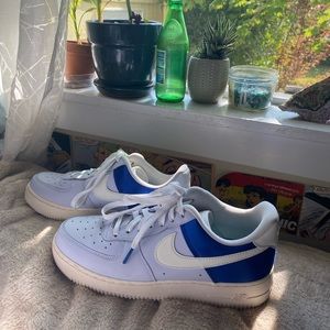 blue nike air force 1s